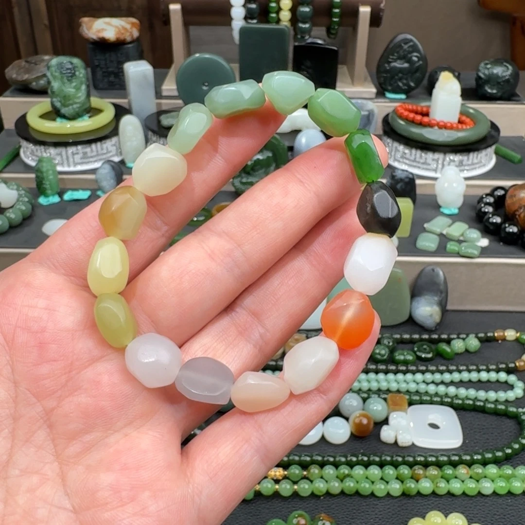 和田玉未镶嵌手链