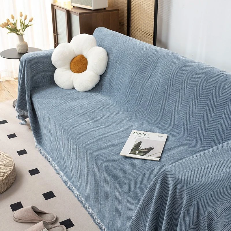 新疆西藏包邮947人好评新款人字纹加厚防猫抓沙发巾全盖一片式四