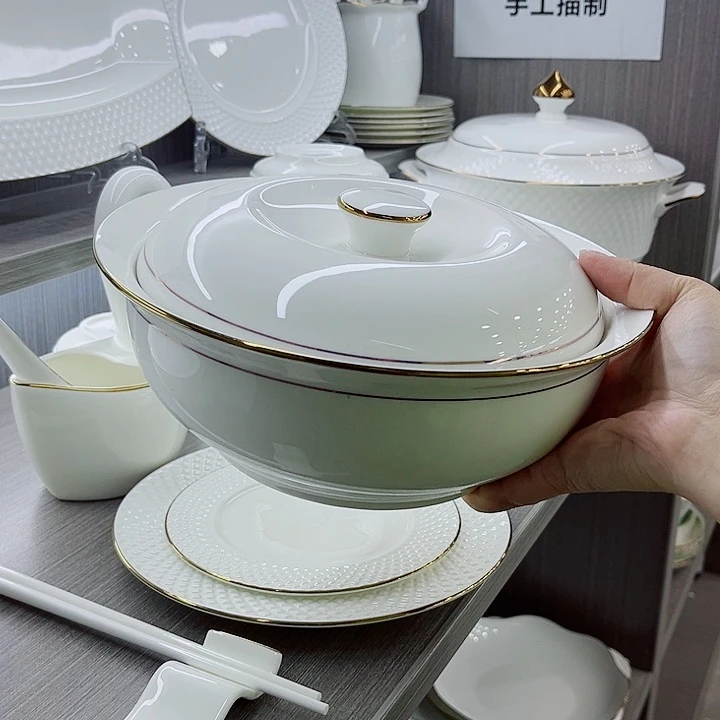 景德镇高温骨瓷品锅1个