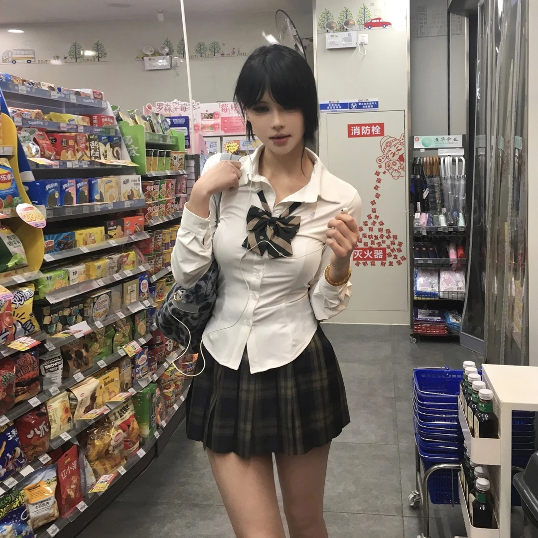 火星jk原创（小霜枝）抗皱冰肤收腰衬衫白色日系校供夏季凉感上衣