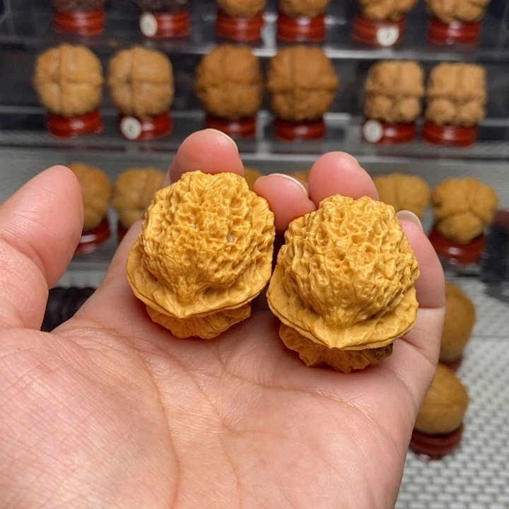 文玩核桃把件火凤金蟾30