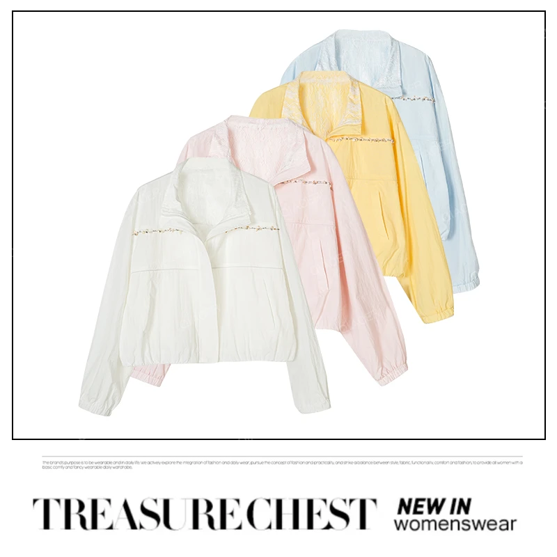 乔儿定制【都市轻行】薄款透气防晒衣女新款运动休闲短外套透气