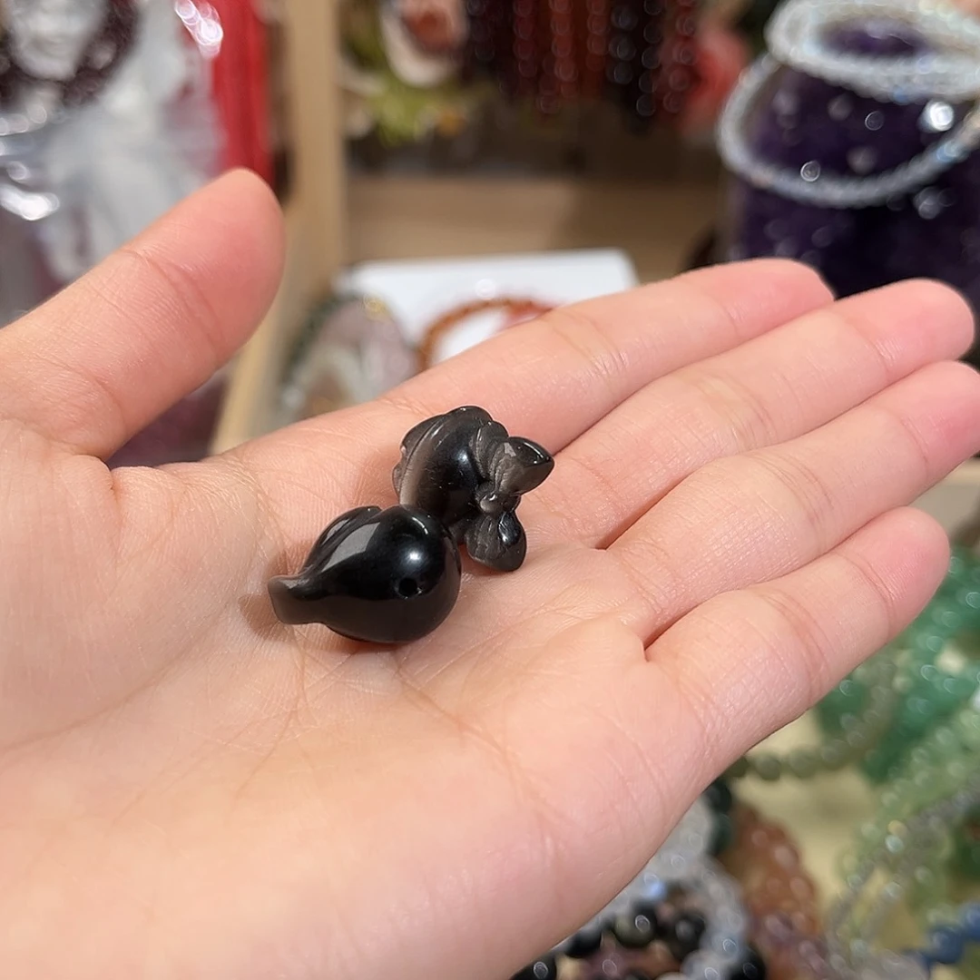 烟晶手链未镶嵌兰*?小鸟铃铛736