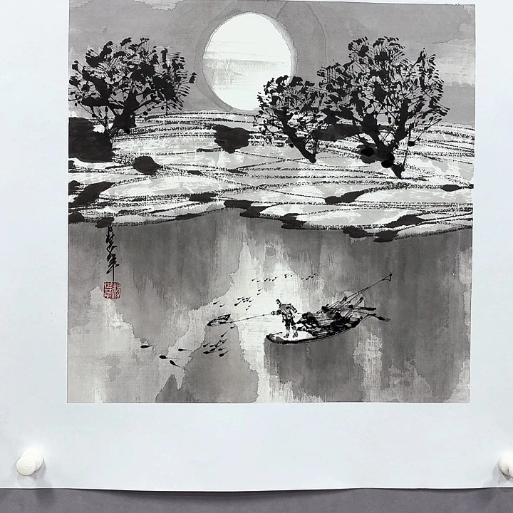 国画亲笔手绘放心去藏