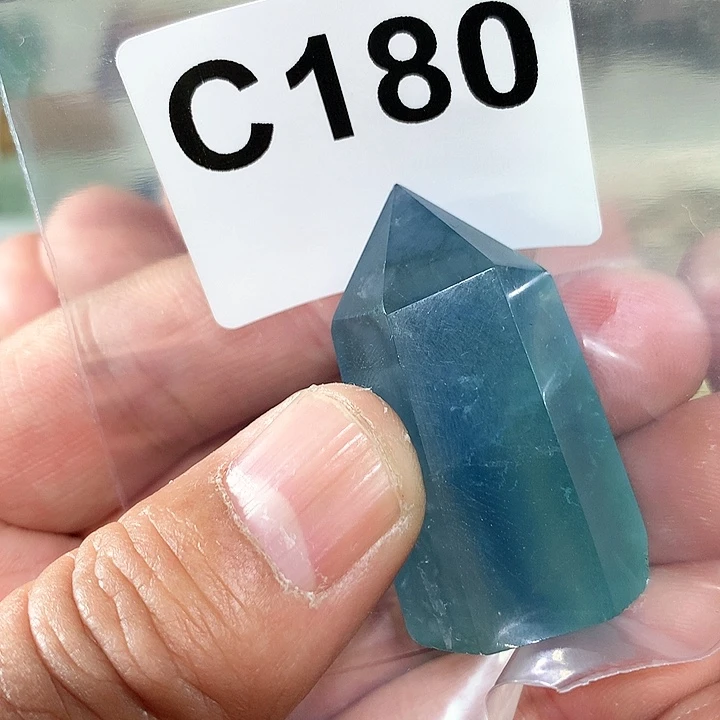 萤石天然萤石柱子C180未镶嵌万