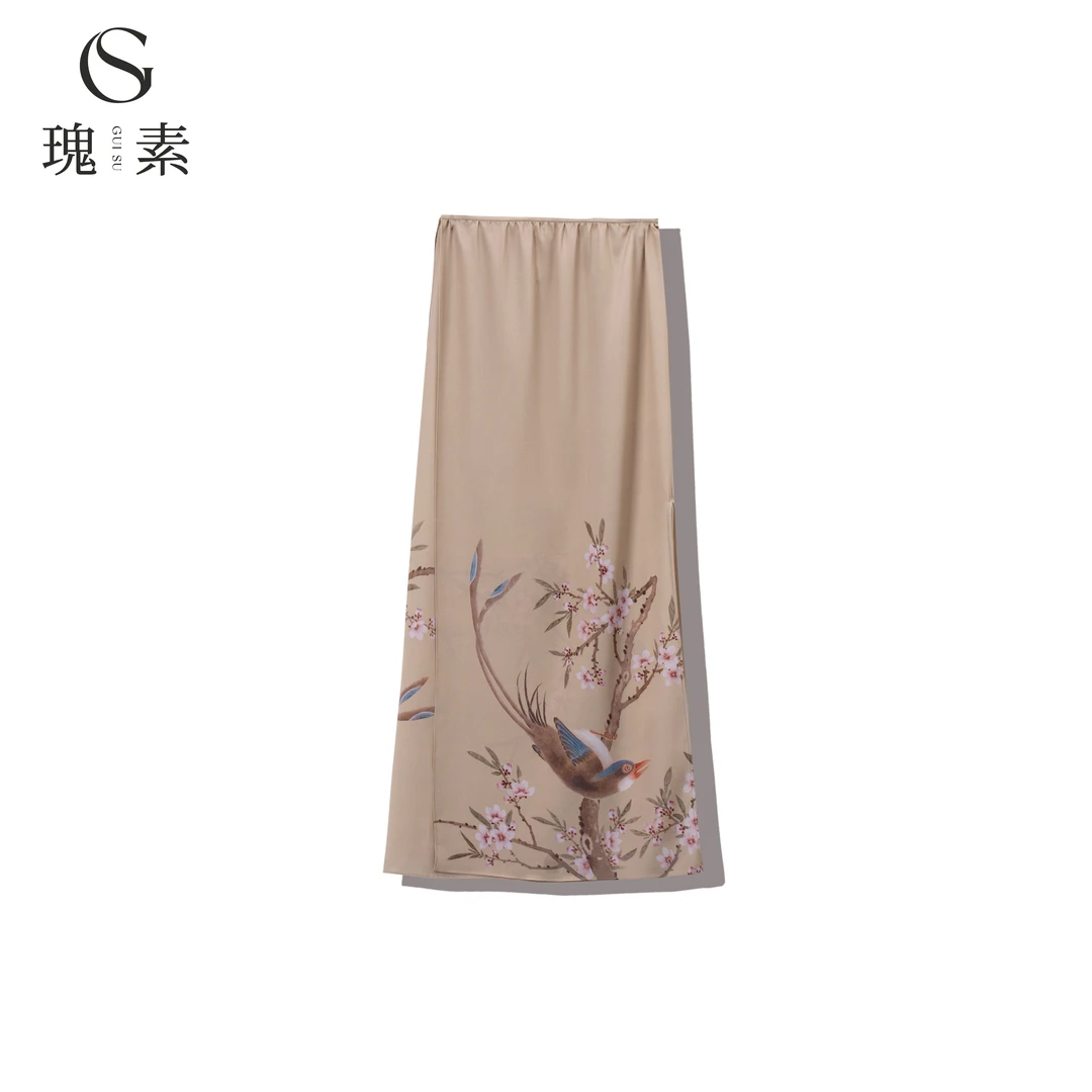 【素姐高定】 弹力重绉新中式半身裙SYH102770