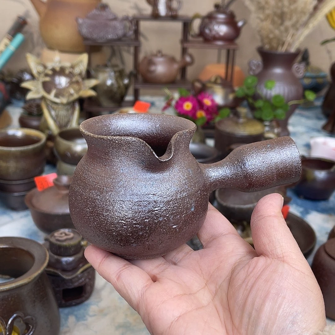 粗陶侧把公道 ， 180ml