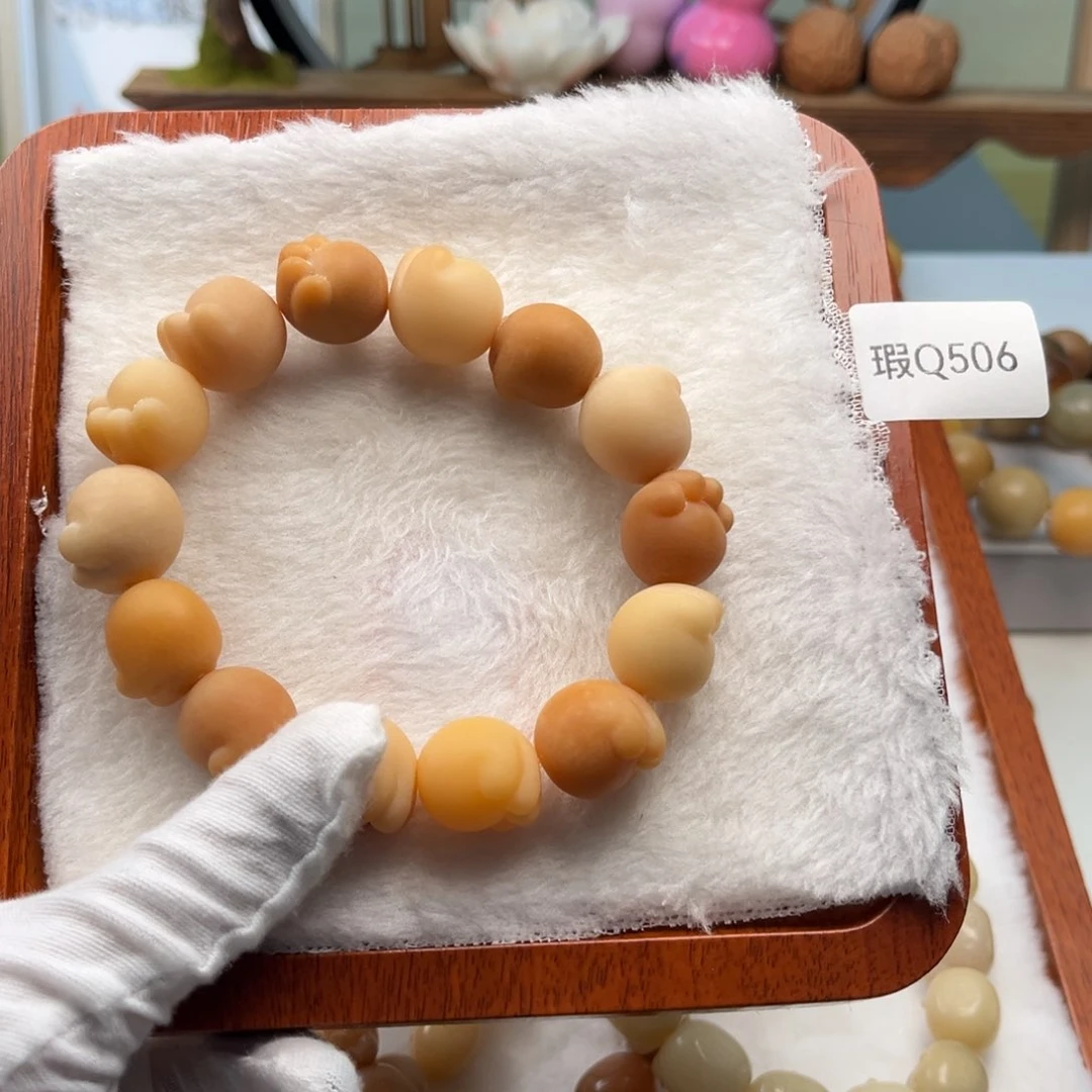 菩提根/象牙果手串龙*16mm猫爪一串瑕Q506