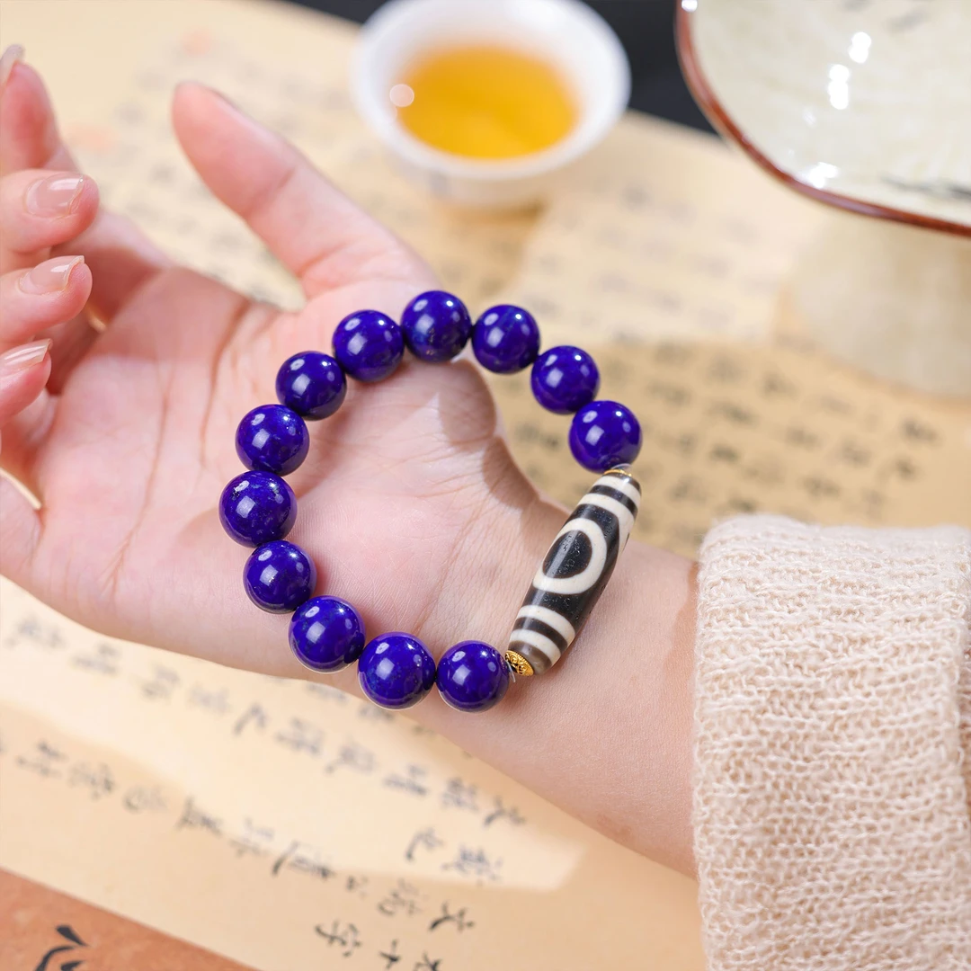 【李哥推荐】李哥同款一眼双靠山18K金青金石单圈@ZY20628056@