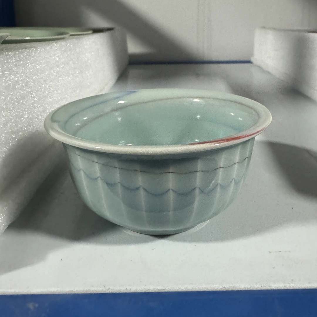 【喜物专属】手工绞胎大压手粉青
