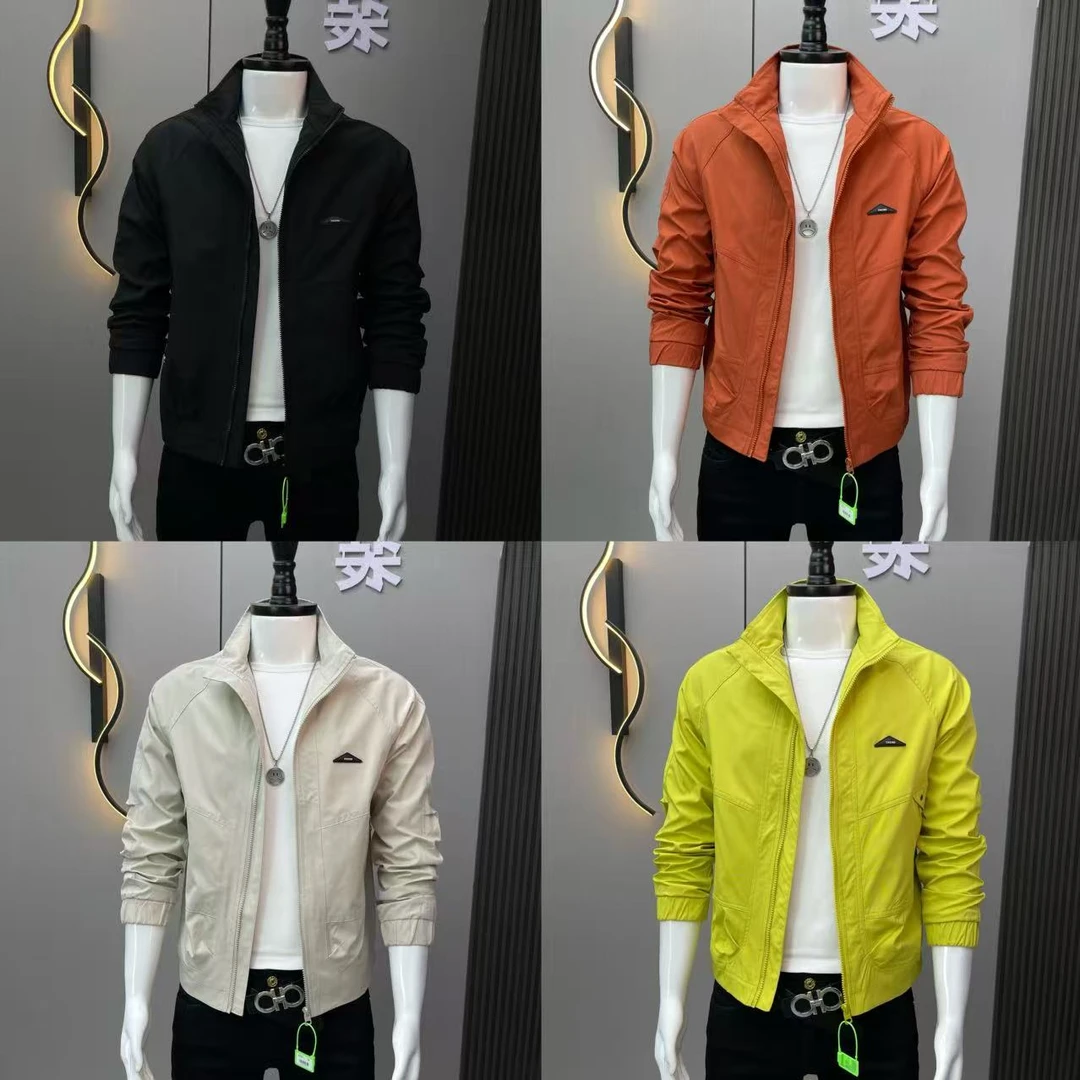 2025新款男爆款立领春秋季夹克男士时尚简约设计潮流修身男装外套