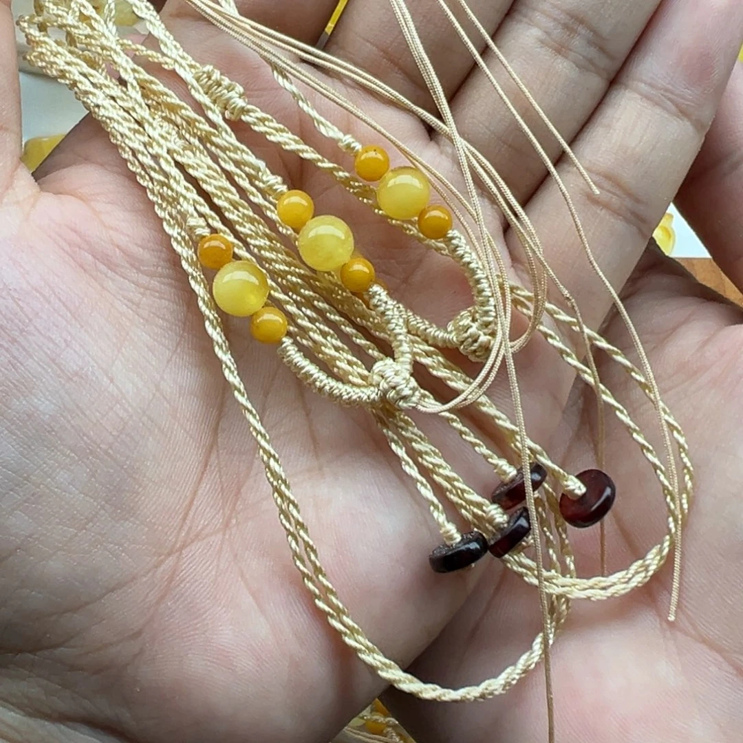 @***店琥珀未镶嵌珠宝奇石绳子