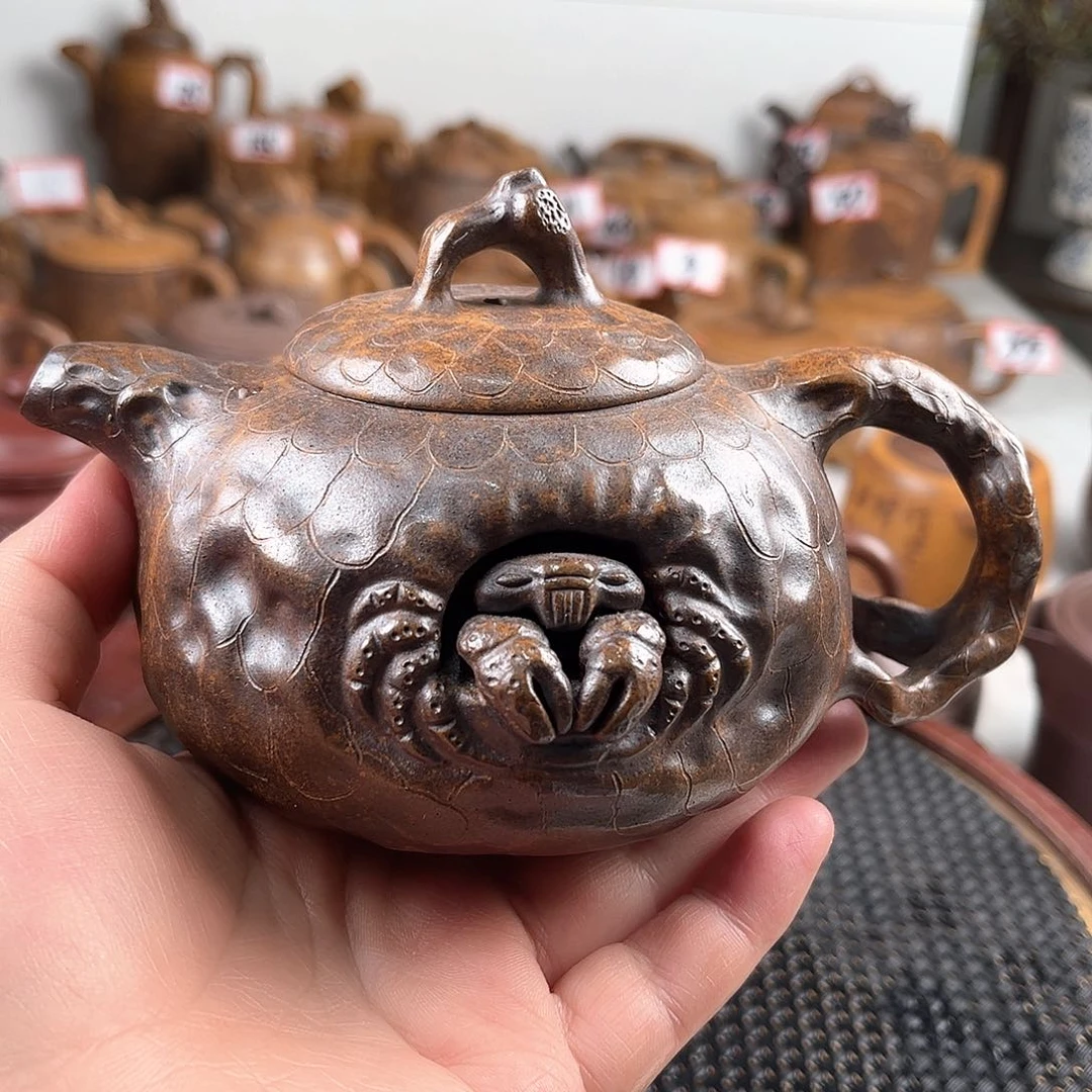 紫泥茶壶随***名宜兴紫砂