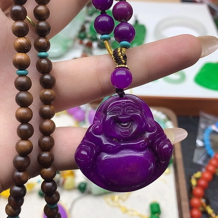 玛瑙/玉髓颈饰合金吊坠