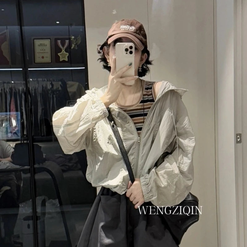 S2ECW6165S春夏极简韩系穿搭休闲夏季外套防嗮松弛感周末运动连帽