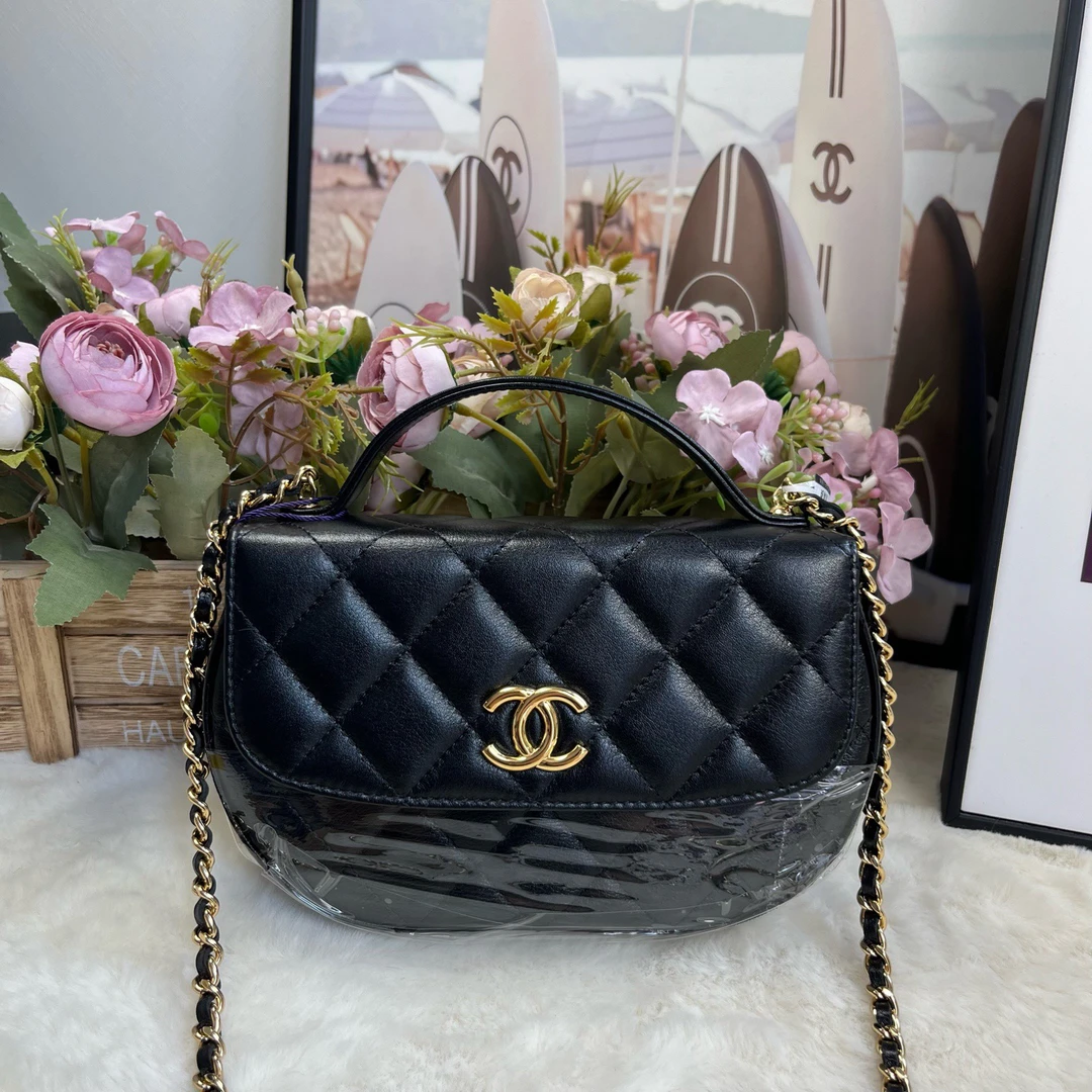 99新 Chanel/香奈儿 香奈儿23a黑金元宝大号