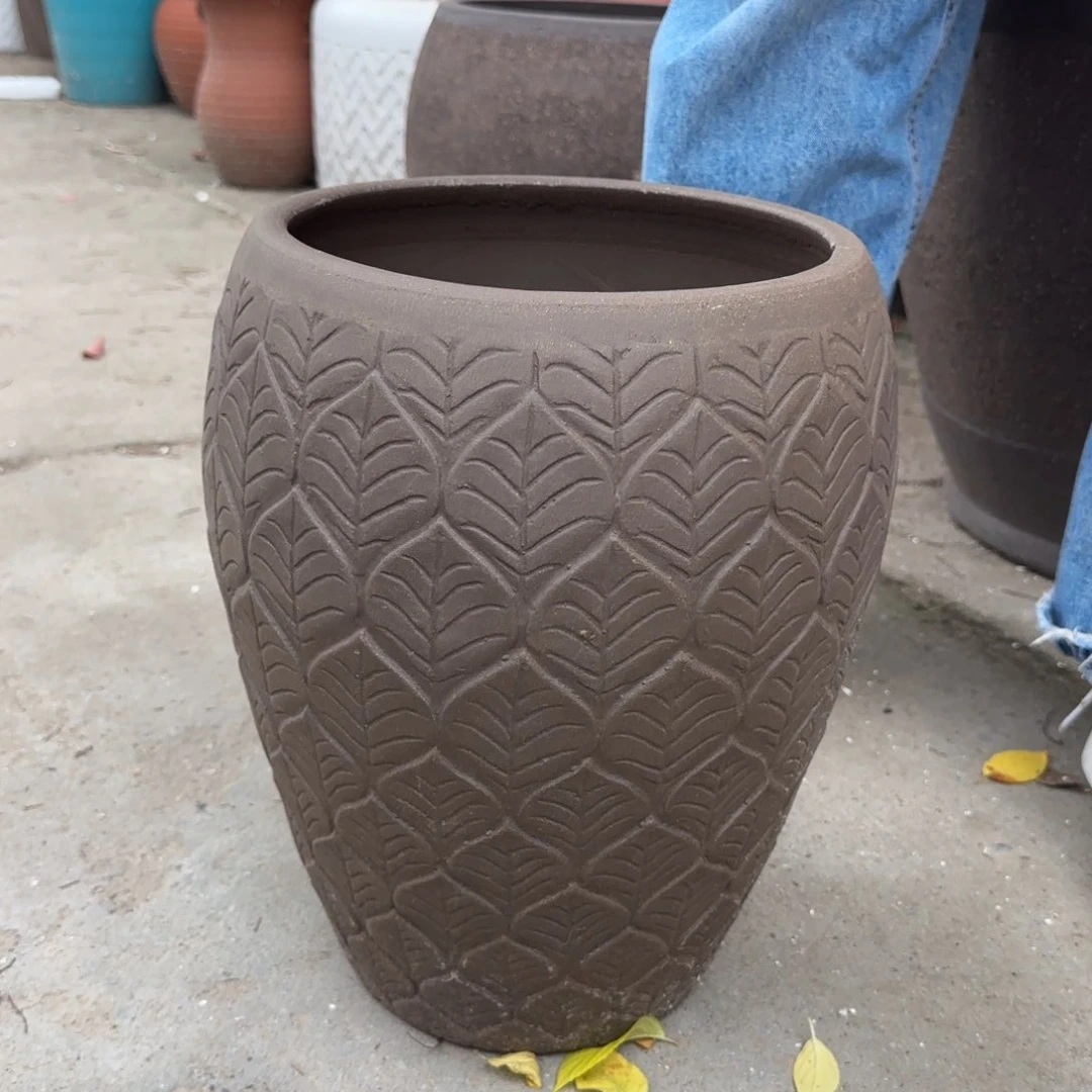 紫砂花盆口25高35宜兴紫砂瑕疵硌皮