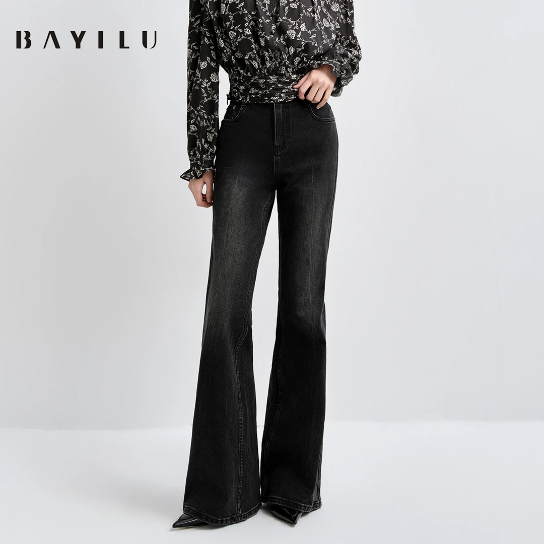 【今喜】芭依璐2025春季牛仔裤女百搭显瘦91K2812(颜色不同面料)