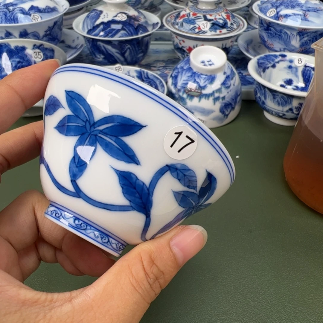 景德镇纯手工纯手绘茶具木木17