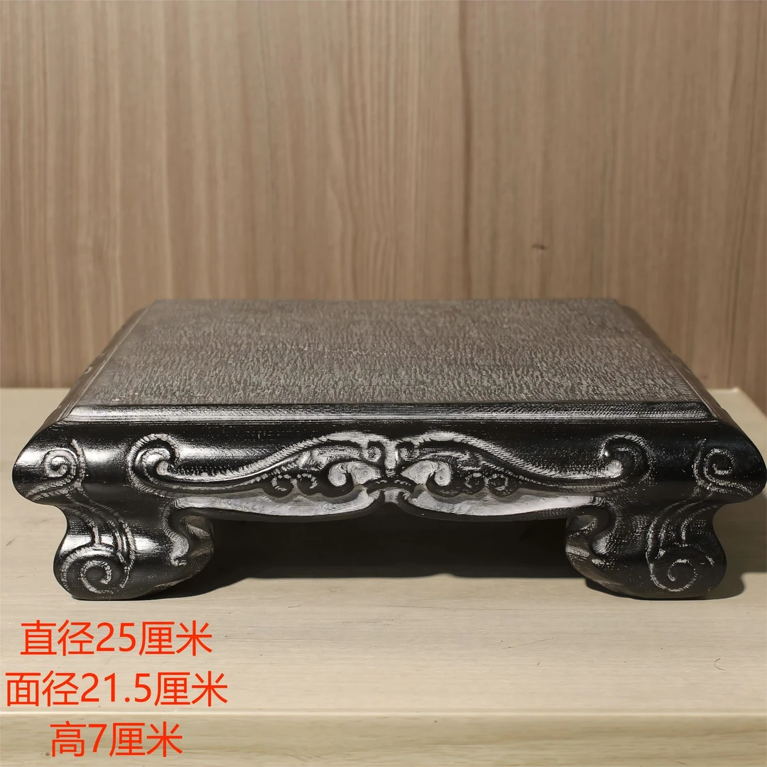 25厘米如意象鼻底座|茶室会所客厅桌面中式造景复古摆件