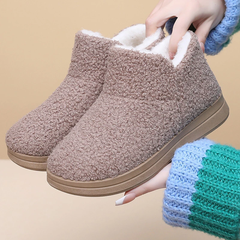 冬季保暖中老年妈妈棉鞋北京布鞋女棉鞋平底防滑奶奶女士棉靴