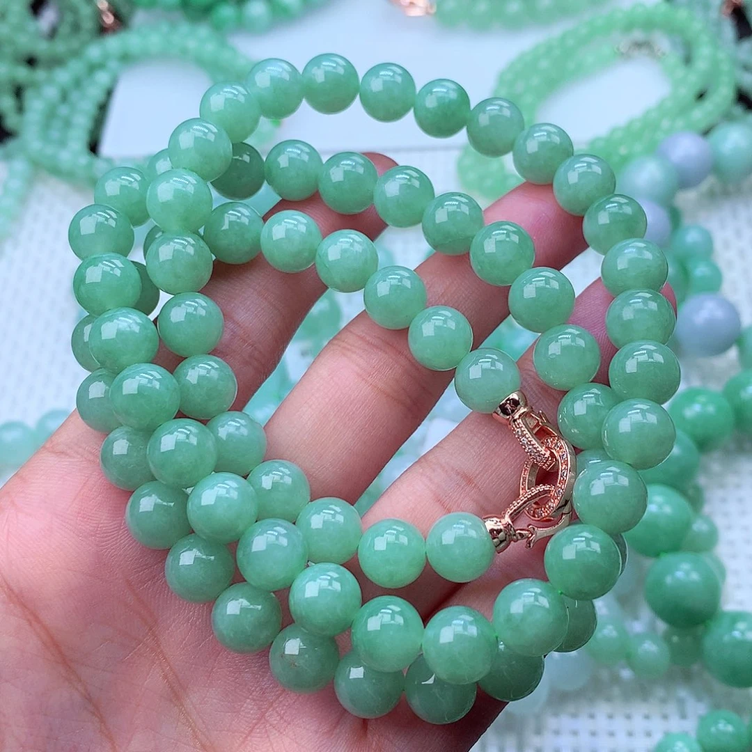 翡翠未镶嵌毛衣链