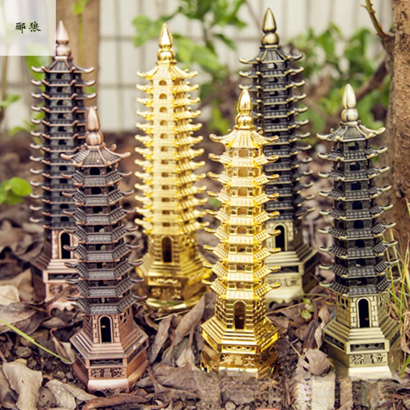 家居办公装饰摆件合金 礼品工艺品文昌塔厂家中式建筑