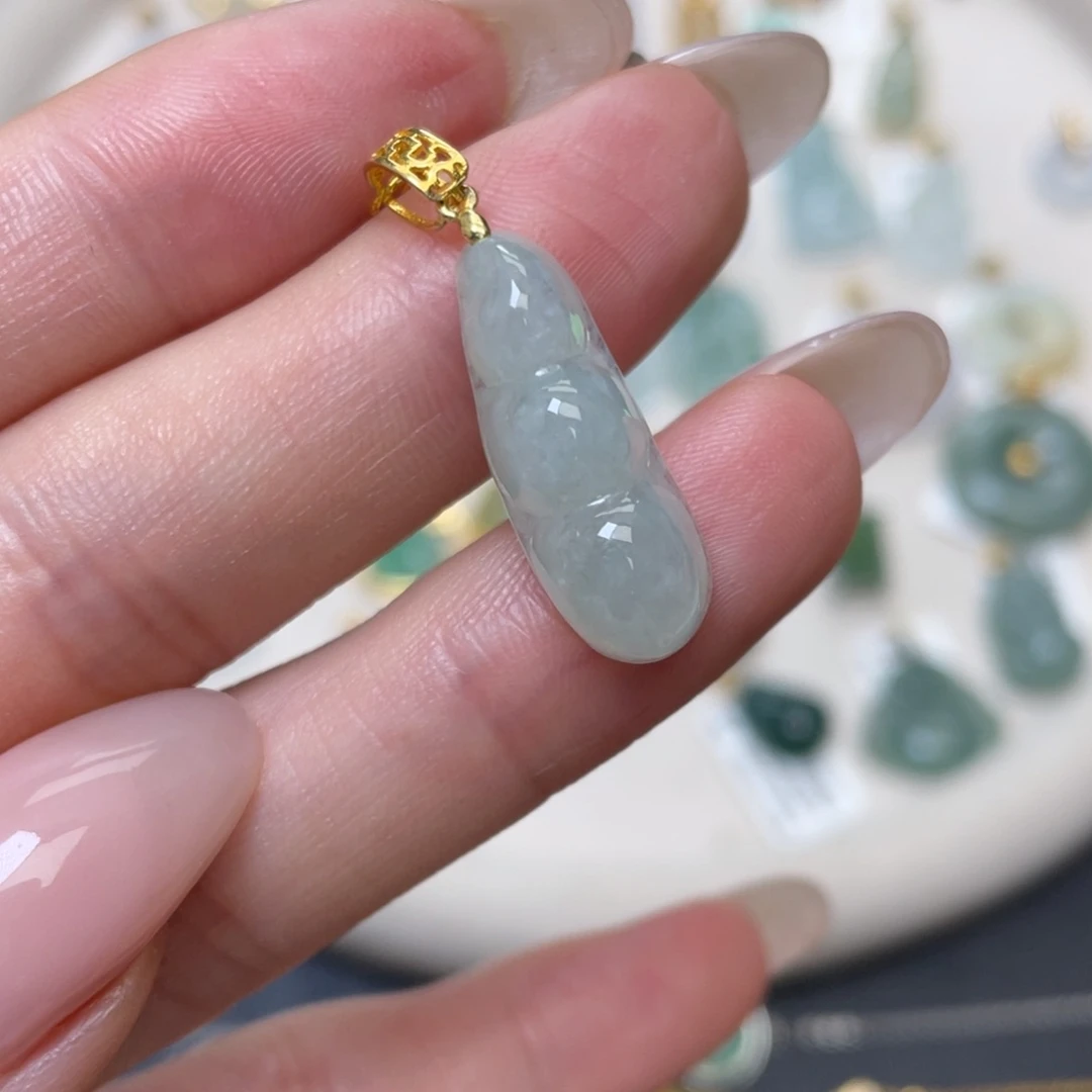 翡翠银S925镶嵌吊坠(不含链)