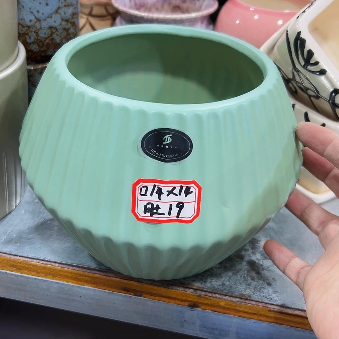 外贸尾单陶瓷花盆凑单10米包邮