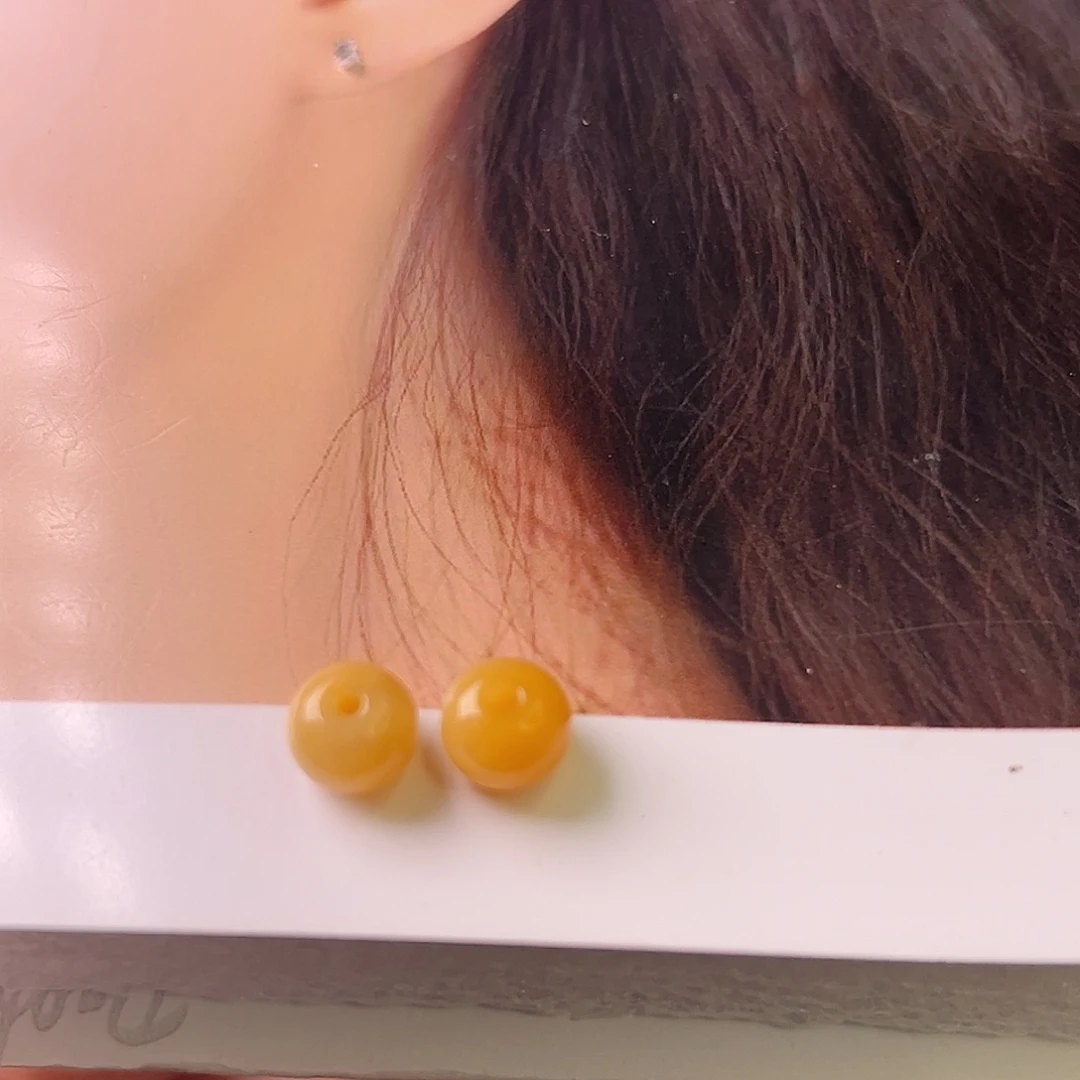 翡翠未镶嵌耳饰胖扣