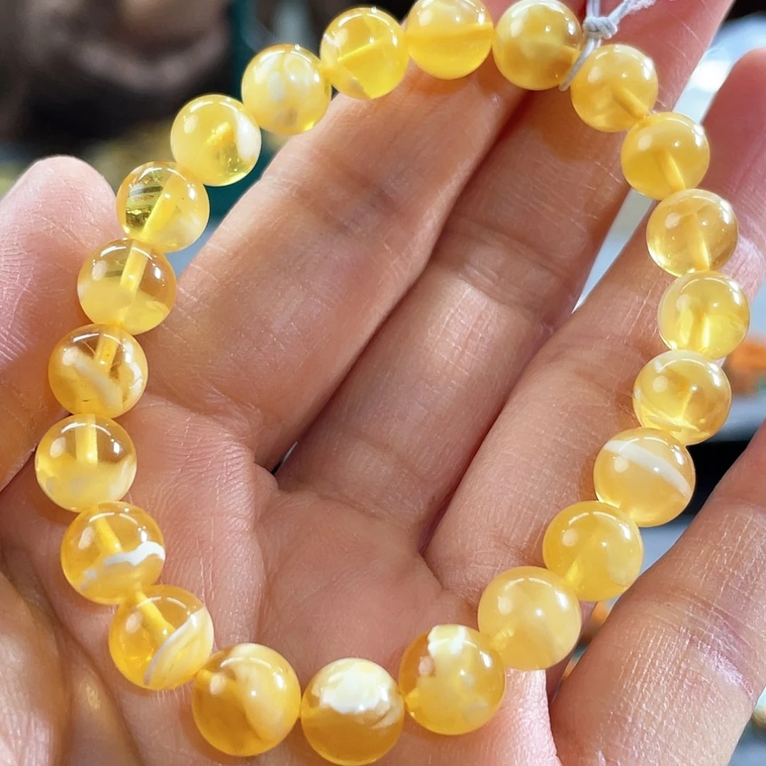 琥珀手串未镶嵌蜜蜡手串