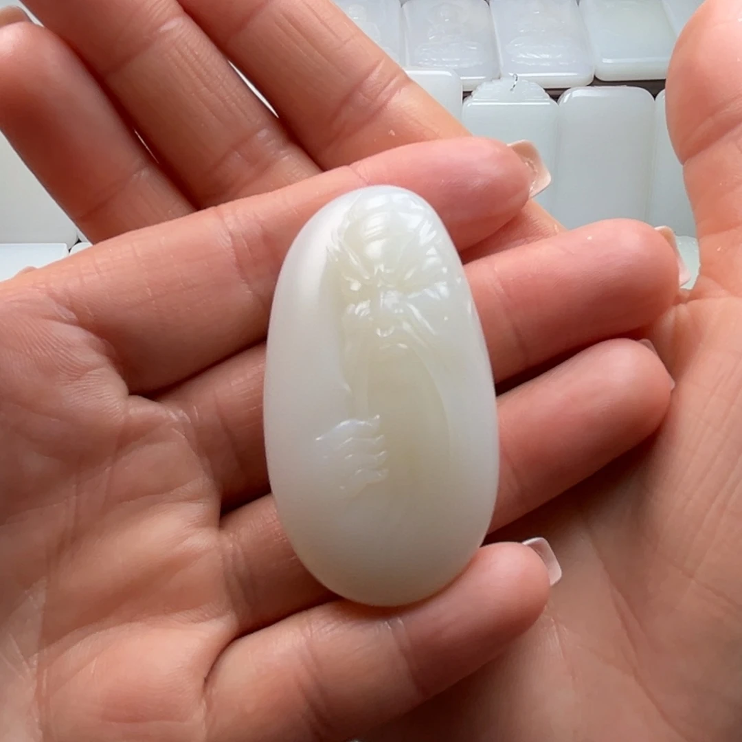 和田玉未镶嵌吊坠(不含链)34g