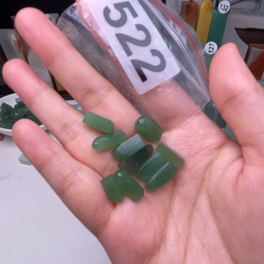 老挝石西安绿10个0.5厘米印面