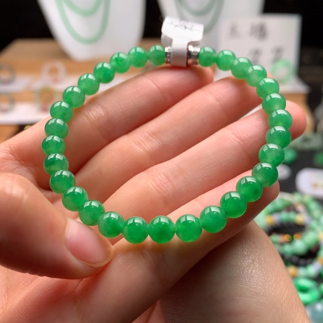 未镶嵌手串翡翠玉****娘天然缅甸A货翡翠