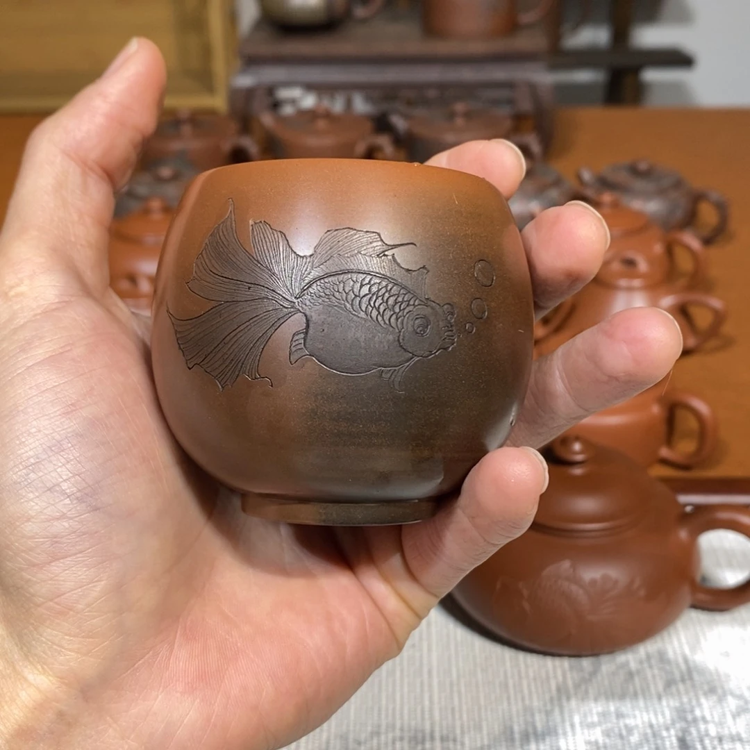 永***业坭兴陶主人杯80cc纯手工