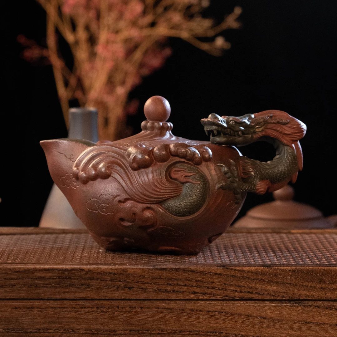 GSB-019  高水波  宜兴手工紫砂   龙泽天下