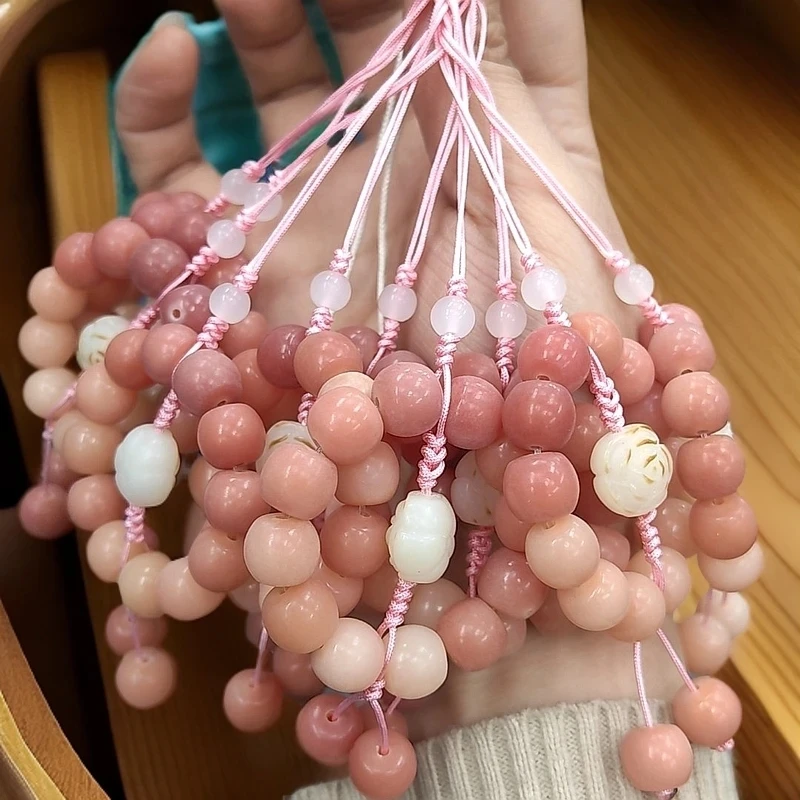 〈蜜桃乌龙〉时尚气质蜜桃乌龙菩提根少女心手机挂发一个