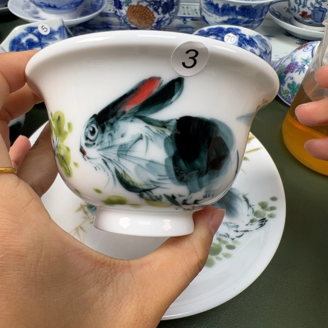 陶瓷景德镇纯手工纯手绘茶具木木3