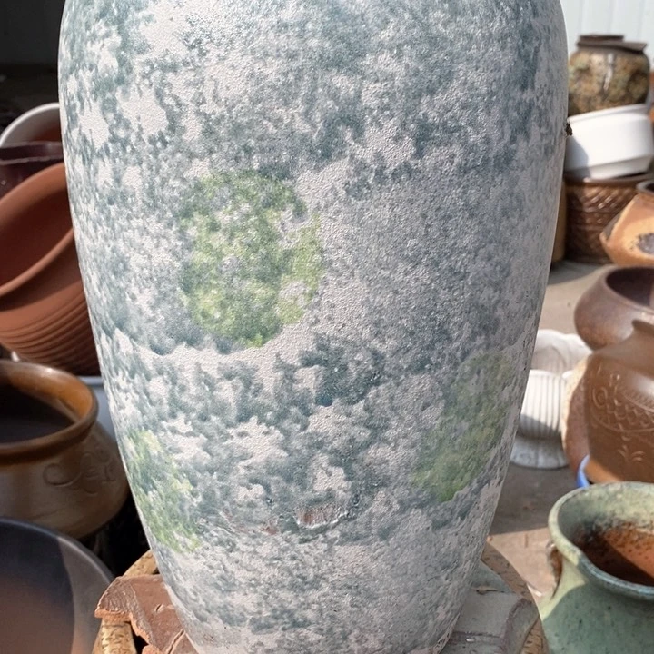 紫砂花盆高约33口约18