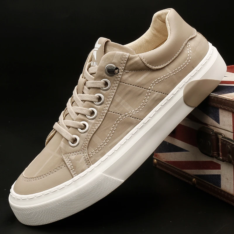25161 春季男鞋透气薄款低帮休闲潮鞋时尚韩版帆布鞋百搭系带板鞋