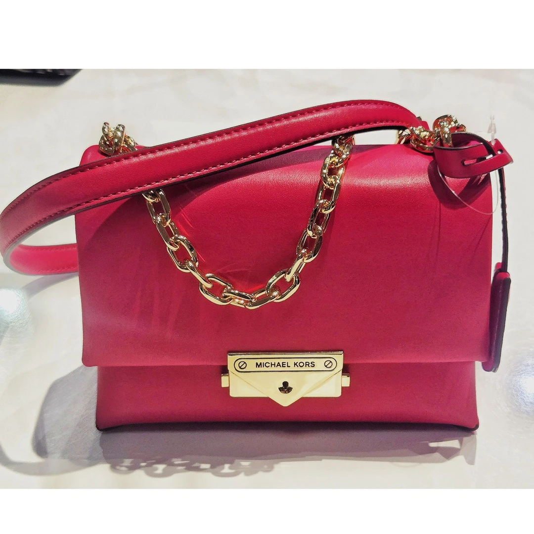 MICHAEL KORS CECE小号链条斜挎包红色约18*9*11cm35F2G0EC50