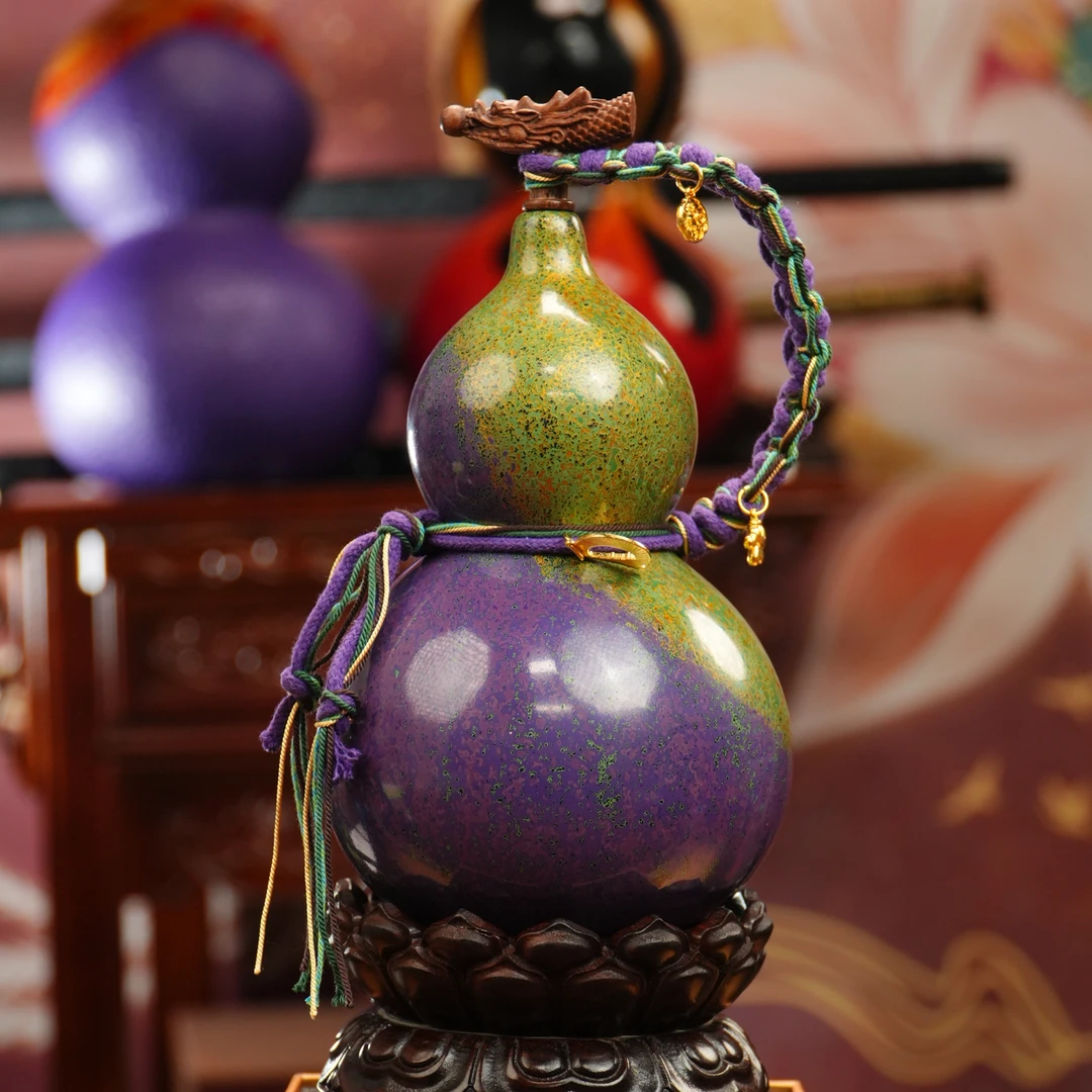 S29犀皮双面渐变限定款大漆酒葫芦