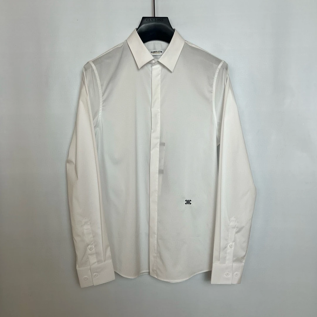 CALIANI/卡里亚尼  简约大气白色长袖衬衫 YN2521CC004