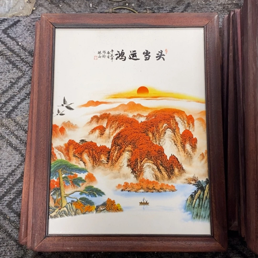 瓷37*28 景德镇瓷板画柴窑烧制