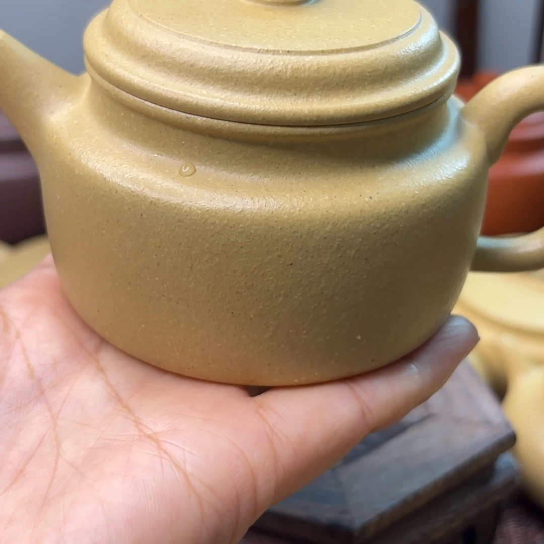 大***哥茶壶紫砂大水潭梨皮绿 剑流德钟220cc