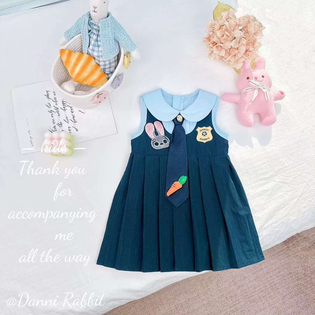 时尚潮流学院风女童连衣裙 D-P22