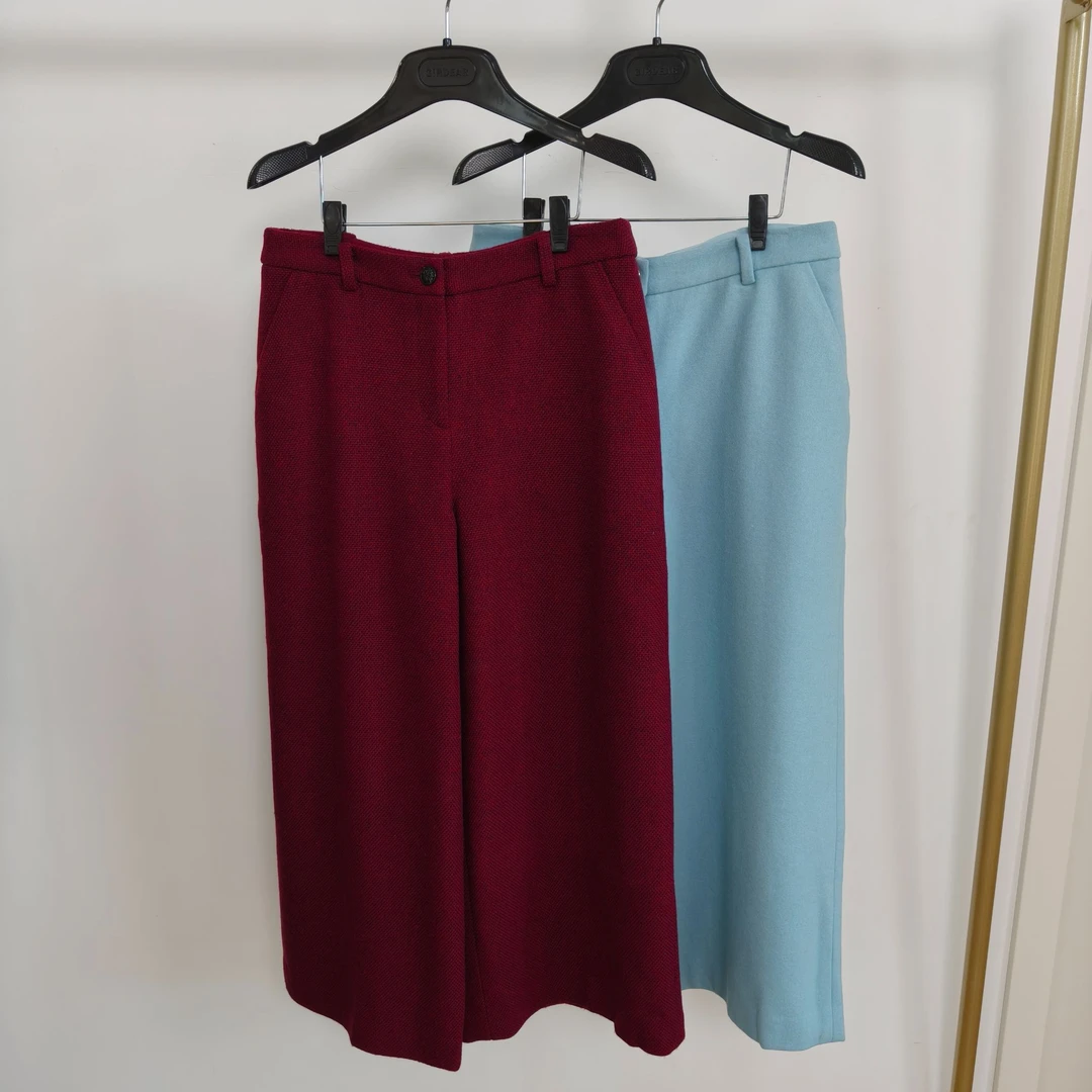 不退不换/哥家 女士保暖薄款秋冬毛呢休闲裤 1001-100307