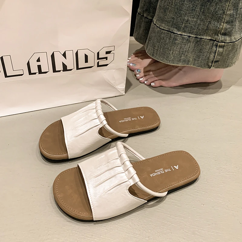 勃肯凉拖鞋女夏2025新款简约配裙子时尚软底休闲一字拖鞋女可外穿