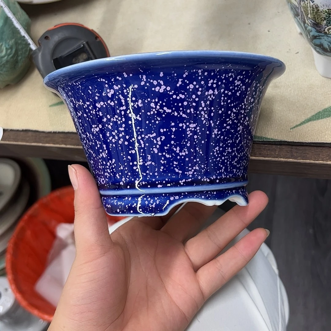 紫砂花盆854号瑕疵15/8cmm