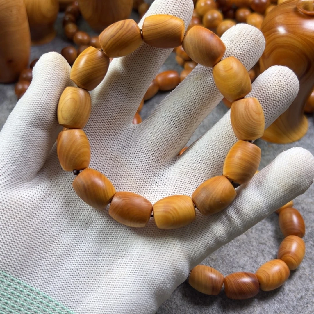 柏木（崖柏）太行陈化橄榄形毛珠